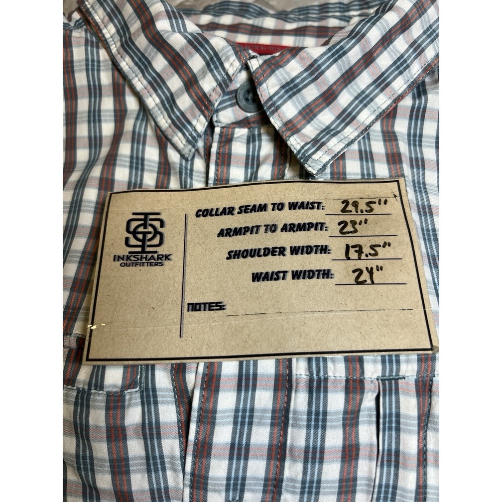 The North Face Shirt Mens Large Plaid Short Sleeve Button Up Shirt Performance - Picture 6 of 11